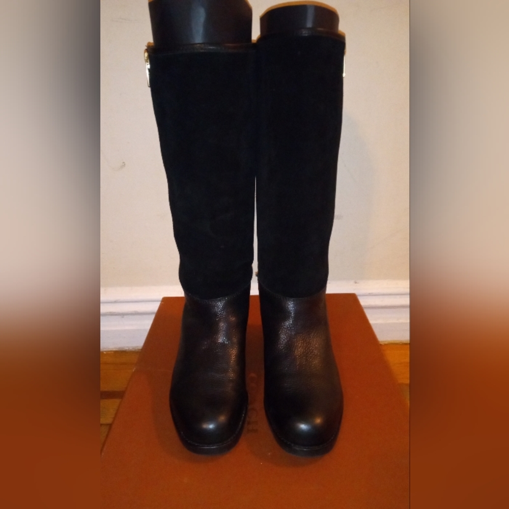 COACH Bailey Safari Women's Leather Shearling Boots.
